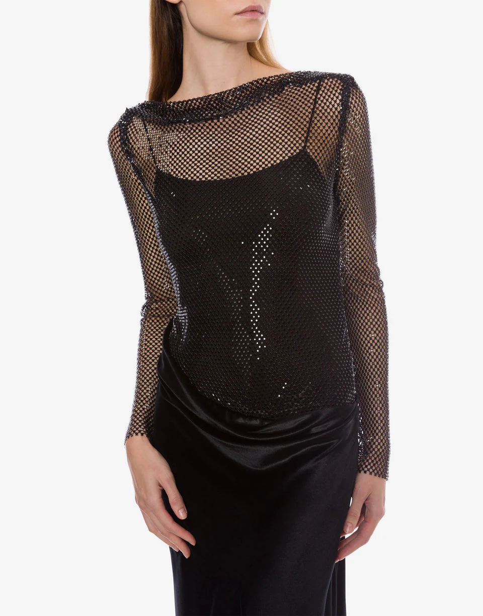 Mesh and rhinestone dress - Image 4
