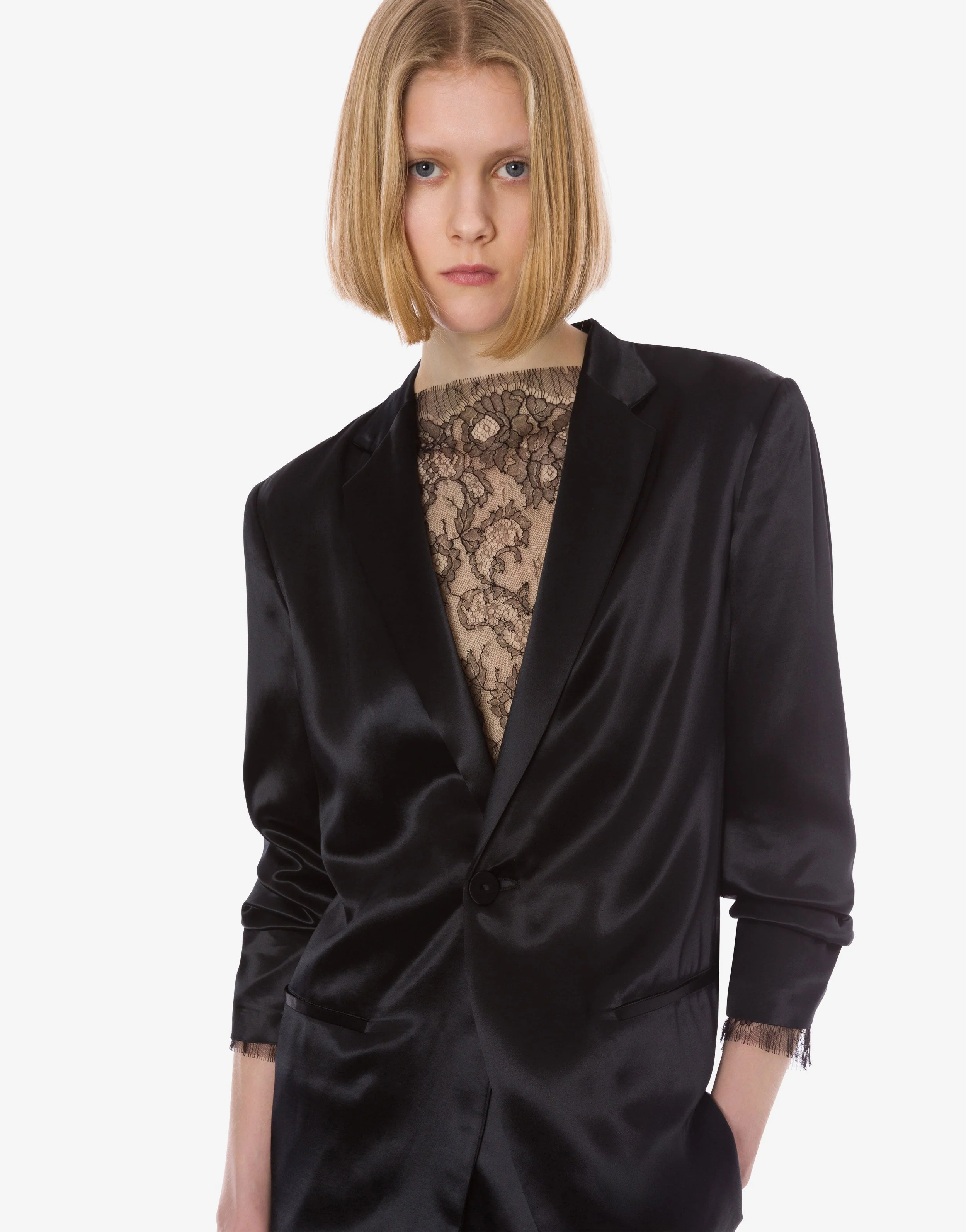 Blazer in glossy satin - Image 4