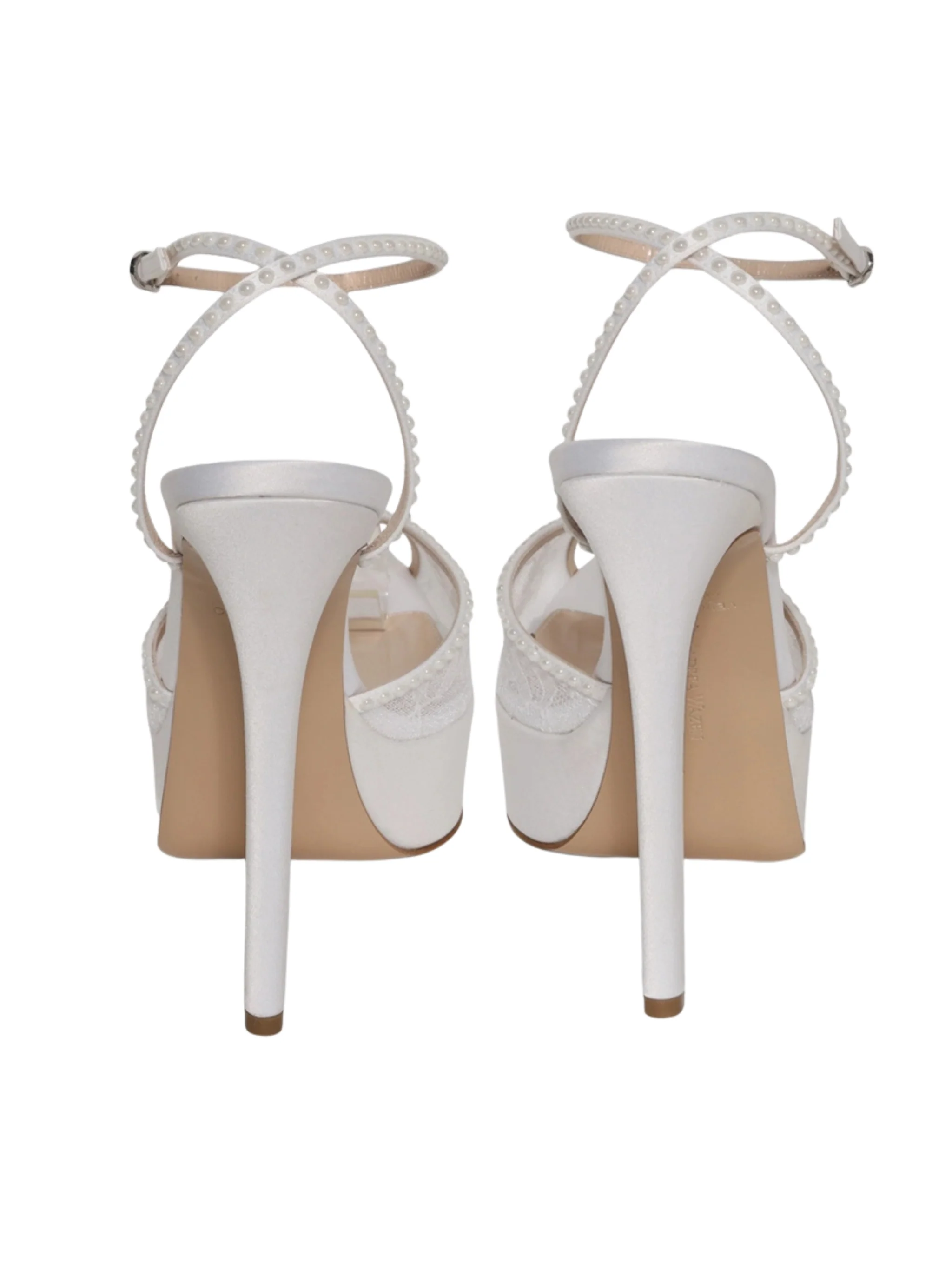 Katy platform 140 white lace pearl - Image 3
