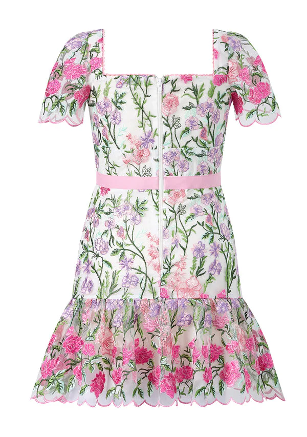 Clara embroidered mini dress - Image 3