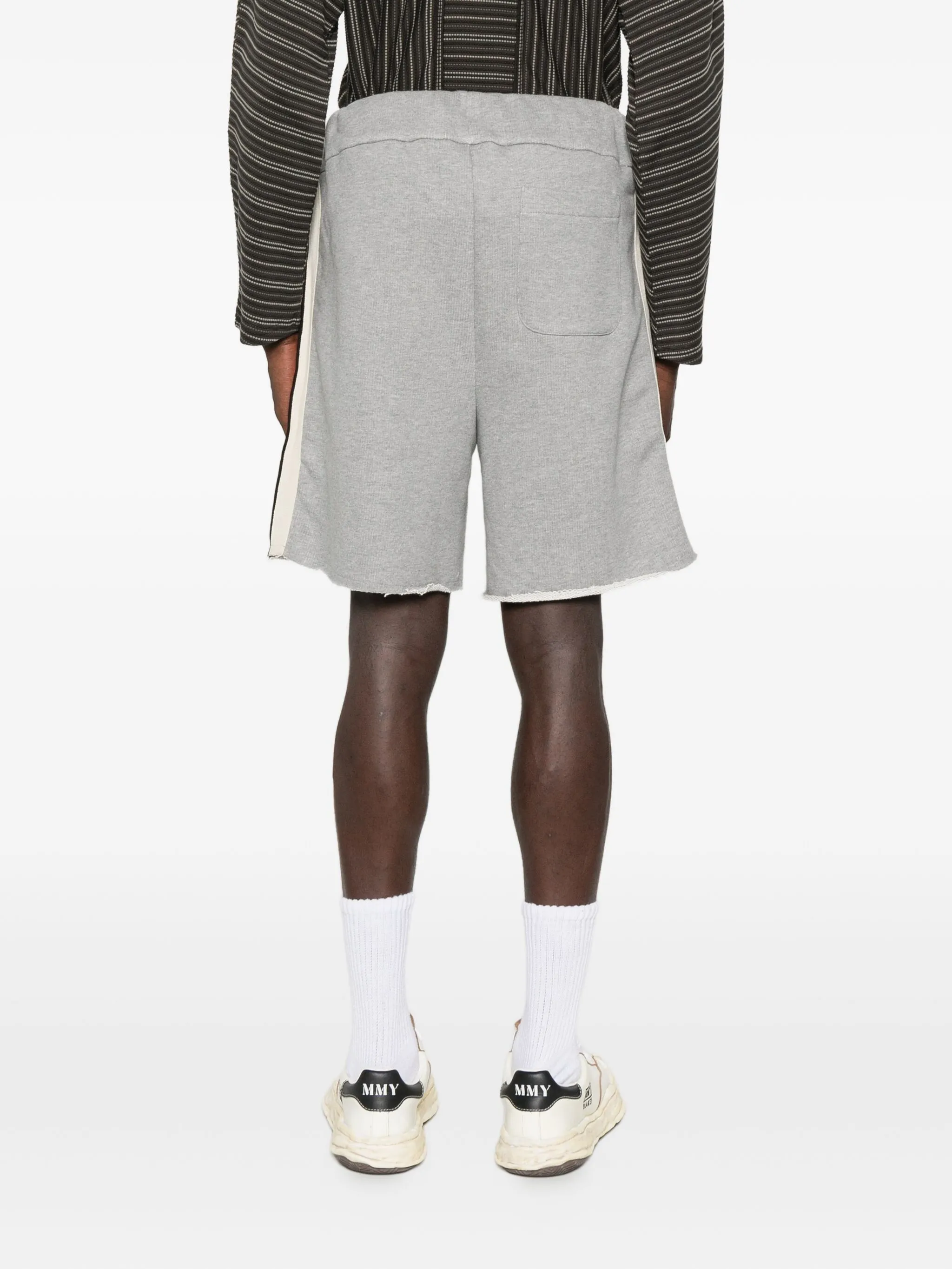 Curved logo track sweatshort grey melang - Image 4